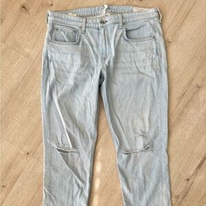 Rag & Bone Dre Low Rise Boyfriend Distressed Jeans | Size 30